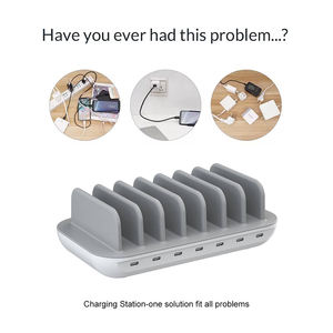 <span class=keywords><strong>Station</strong></span> de charge USB-C intelligente, portable, publique, rapide, <span class=keywords><strong>7</strong></span> ports, pour téléphone portable, tablette, hôtel, restaurant, bureau, maison - Product Image 6