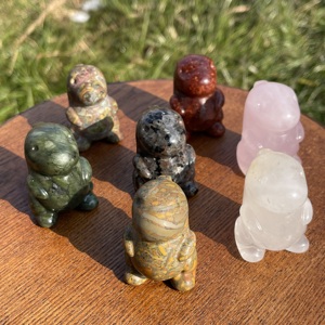 Statua <span class=keywords><strong>di</strong></span> Dinosauro in Cristallo Naturale Intagliata a Mano 50mm, Ornamento Curativo per Scrivania e Casa - Product Image 1