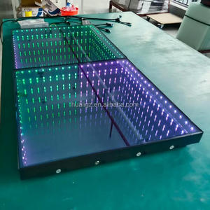 Panel lantai dansa <span class=keywords><strong>LED</strong></span> cermin 3D 50*50cm, lampu bata menyala magnetik pasokan pabrik untuk panggung pesta pernikahan - Product Image 4