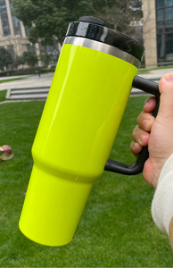 Nouveau populaire 40oz néon blanc Sublimation Fluorescent vert jaune rouge rose vif isolé en acier inoxydable gobelets écologiques - Product Image 4