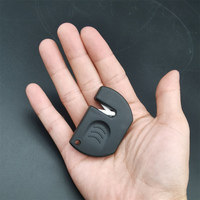 Aiguiseur de couteaux manuel en céramique mini, 1 étape, format de poche, personnalisé, écologique, multi-grains, outil d'affûtage de cuisine économique, vente en gros