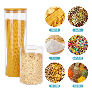 Venta al por mayor de fábrica: Tarros de almacenamiento de vidrio de borosilicato de alta calidad para especias y alimentos de cocina, con tapas y grosor personalizado. - Product Image 4