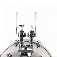 Kit complet de batterie 5 pièces réglable avec 3 cymbales et supports de matériel, coque en métal et peuplier pour studio et scène