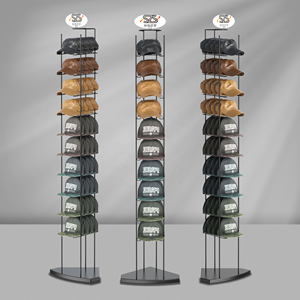 Подгонянная металлическая полка для хранения шляп дисплей розничный магазин бейсбольный держатель дешевая хорошая стойка из нержавеющей стали для крышки металлической проволоки - Product Image 1