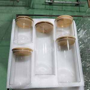ชุดโหลแก้วใส่เครื่องเทศทำจากแก้วทนความร้อน12ชิ้นพร้อมฝาไม้ไผ่ - Product Image 4