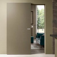 Porte coulissante invisible BASEN en bois massif moderne, insonorisée, ignifuge, avec rail dissimulé, haute qualité, garantie 1 an, intérieur
