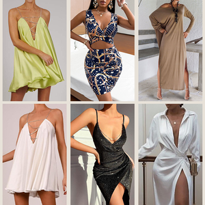 2024厂家直销最便宜价格批发二手服装女士大码连衣裙批发，女士库存混包批发 - Product Image 5