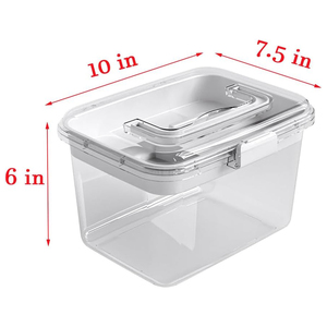 Clear Multilayer PP <b>Plastic</b> First Aid Kit Medicine Storage <b>Box</b> with Folding Design 6-10L Capacity Grid Storage Bins - Product Image 2