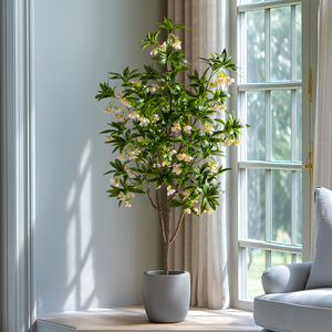 Haute Qualité En Gros Artificielle Banyan Arbre dans L'eau Pierre Pot Décoration de La Maison avec Des Fleurs <span class=keywords><strong>Plante</strong></span> En Pot Plantes En Pot - Product Image 4