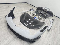 Convient pour Ferrari 458 Italian Spider Body Kit SP Style Semi Carbon Fiber Bumper Front, Rear Bumper, Side Skirts, Engine Hood