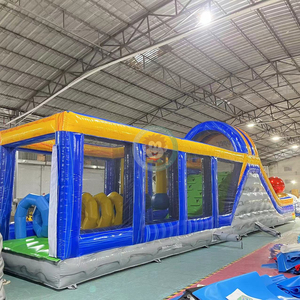 Parcours d'obstacles gonflable commercial avec toboggan, <span class=keywords><strong>jeu</strong></span> d'obstacles rebondissants pour enfants - Product Image 1