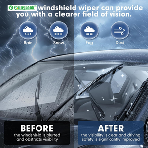 Limpiaparabrisas Híbrido de Calidad OEM con Doble Goma de 18-24 Pulgadas para Uso en Nieve/Lluvia en Roadster, MOQ 100, RoHS - Product Image 6