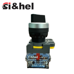 SI & HEL LA38 22mm <span class=keywords><strong>3</strong></span> posisi mengunci sendiri tombol tekan 380V 10A 6A casing plastik kenop datar daya Rumah elektronik 1NO 2NO 1NC LED - Product Image 4
