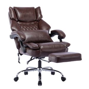 Günstige <span class=keywords><strong>Massage</strong></span> Weiche ergonomische Büromöbel Executive Recliner Chef Stühle Luxus PU Bürostuhl mit Fuß stütze - Product Image 6