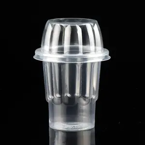 clear disposable ice cream cup with lid Sundae cup factory supplier wholesale