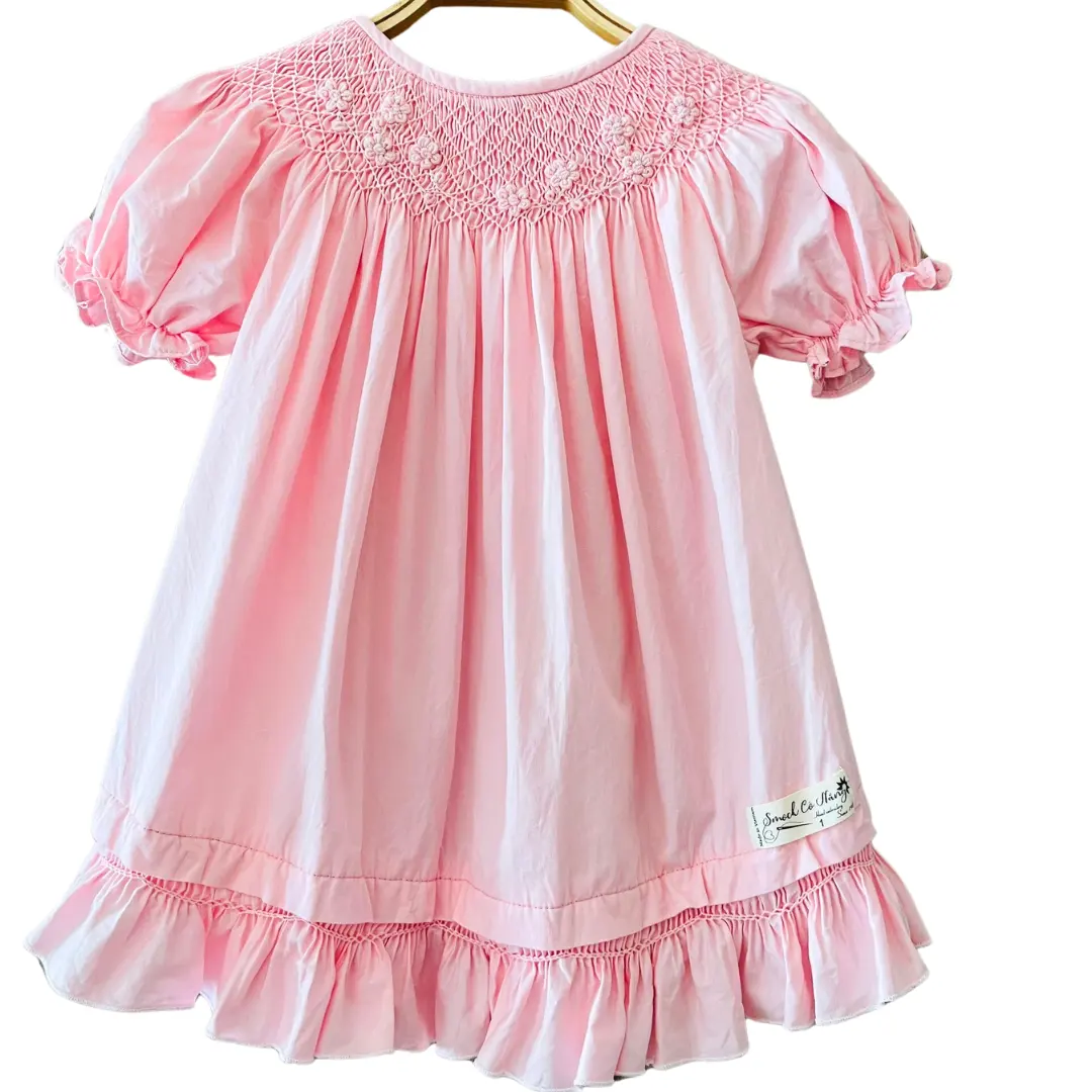 Kunden spezifische Designs OEM ODM Kleidung für Kinder Kinder Kleidung Mädchen Smocking Kleid Prinzessin Casual Cotton Großhandel Hohe Qualität