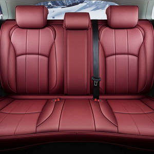 SUNNUO Protector de asiento de coche de cuero PU de lujo, gran oferta, tamaño Universal, cubierta completa de cinco asientos, diseño deportivo para las cuatro estaciones - Product Image 6