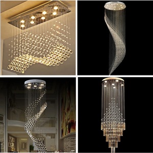 Tùy Chỉnh Nhà Hàng Vàng Nhà Trang Trí Khách Sạn Đám Cưới Pha Lê Trần Đèn Quả Cầu Mặt Dây Chuyền Ánh Sáng Đèn Chùm Pha Lê - Product Image 3