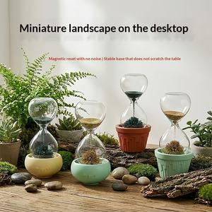 <span class=keywords><strong>Sablier</strong></span> créatif en verre avec base de pot de fleurs, <span class=keywords><strong>sablier</strong></span> magnétique, décoration de bureau, cadeau artisanal, <span class=keywords><strong>sablier</strong></span> - Product Image 5