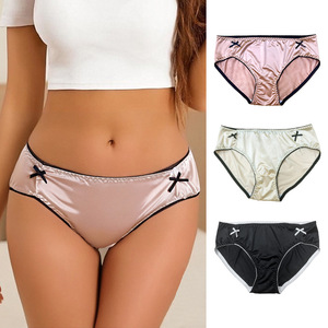 Yeni Bow Glow Kumaş Kadın Külotları Nefes Alabilen Orta Bel Hipster Külot Kızlar İçin - Product Image 6