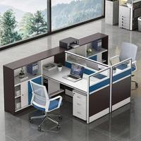 Poste de travail moderne pour une place, bureau d'ordinateur en bois avec armoire de rangement, mobilier de bureau durable écologique