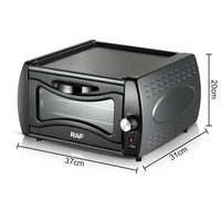 Four à Frire Électrique 2-en-1 Sans Huile 15L pour la Maison, Mini Four à Pain et Grille-Pain avec Poêle Intégrée RAF 2000W