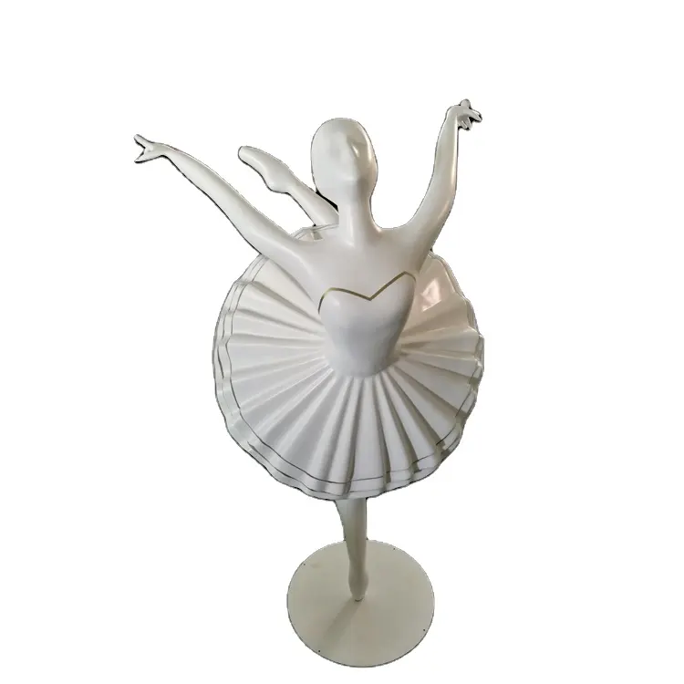 Estatueta giratória da menina da dança balerina, figura de fibra de vidro