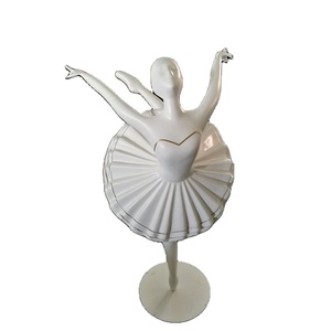 Estatueta giratória da menina da dança balerina, figura de fibra de vidro - Product Image 1