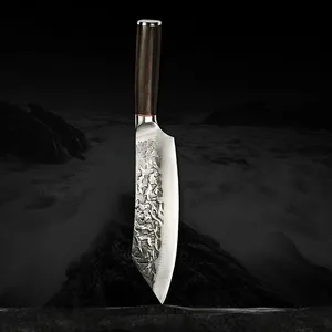 6 Inch Boning Knife Stainless Steel Cleaver Handmade Kitchen Knife Forged  Steel Serbian Chef Knife Outdoor Knife Tool GRANDSHARP