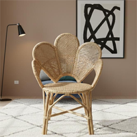 Fauteuil en rotin rose capitonné modulaire moderne à succès - Meubles confortables pour salon, salle à manger, hôtel, bureau à domicile et chambre à coucher