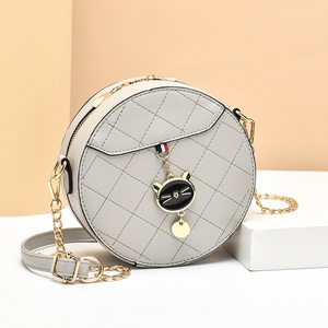Nova Chegada Bolsa Redonda Mini em Forma de Gato, Estilo Coreano, Bolsa de Ombro com Corrente em Couro PU para Mulheres - Product Image 3