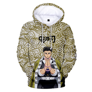 Sudadera con Capucha para Hombre, Estilo Urbano, Diseño Personalizado con Estampado Puff de <span class=keywords><strong>Anime</strong></span> Japonés, Corte Regular, 100% Poliéster, 200g - Product Image 2