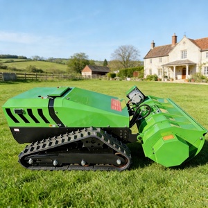 เครื่องตัดหญ้าแบบฟลายวีล ควบคุมระยะไกล ได้รับการรับรองมาตรฐาน CE EPA  แบบเลี้ยวศูนย์  ติดตั้งบนรถตีนตะขาบ  สำหรับทุกสภาพพื้นผิว  ใช้พลังงานไฟฟ้า ควบคุมระยะไกล  พร้อมใบมีดตัดหญ้า - Product Image 5