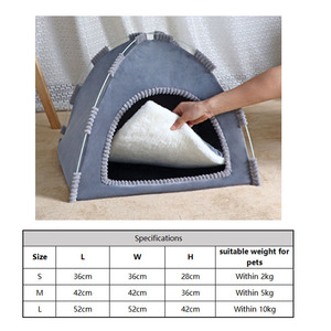 Tienda de campaña universal para mascotas Four Seasons-Almohadilla de refrigeración para perros y gatos, refugio plegable transpirable para gatos al aire libre - Product Image 4