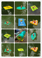 Table de beer pong gonflable Float Island avec gobelets flottants