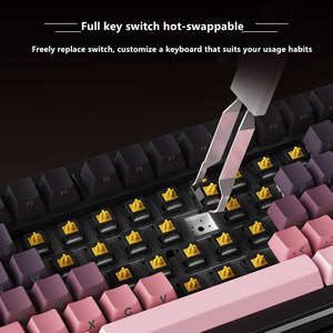 Mechanical <b>keyboard</b> RGB three-mode <b>wireless</b> hot-swappable side engraving game customized luminous gaming - Product Image 6