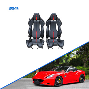 Asientos de Carreras Ajustables Manualmente Personalizables en Cuero Genuino Alcantara para Ferrari California - Product Image 1