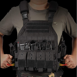 Gilet Tattico a Sgancio Rapido, Gilet da Caccia in Nylon Resistente con Sistema MOLLE e Design Multi-Tasca per <span class=keywords><strong>CS</strong></span> e Addestramento - Product Image 4