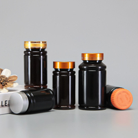Bouteille de médicaments en plastique PET brun de haute qualité, écologique, 120 ml, 150 ml, 200 ml, avec bouchon à vis