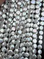 Perles d'eau douce naturelles Edwin, perles en vrac, forme bouton, blanches, 10-11 mm, qualité AAAAA, pour la fabrication de bijoux, trou droit
