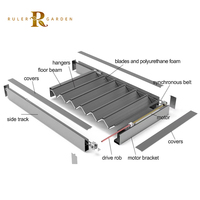 Pergola Bioclimatique Électrique en Alliage d'Aluminium Moderne, Store de Toit Rétractable Intelligent pour Véranda Isolée, Auvent Pliant pour Jardin d'Hiver