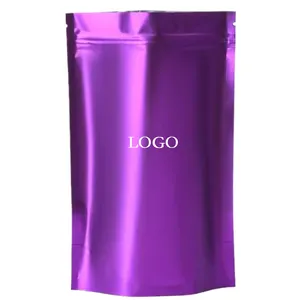 Aluminum Foil Stand Up Pouches Bakery Bags Matte Plain Plastic Bags Zip Lock Zipper Foil Food Packaging Pouches Cookie Bags