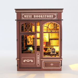 Kit de construction de <span class=keywords><strong>maison</strong></span> miniature HONOR DIY Book Nook, puzzle en bois 3D, <span class=keywords><strong>maison</strong></span> miniature en bois 3D pour adultes, kits de maisons miniatures en bois - Product Image 1