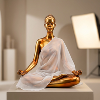 Statue de jardin moderne d'extérieur - Figurine féminine nue sensuelle en laiton et bronze de taille antique pour femmes