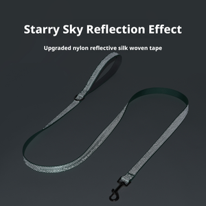 Guinzaglio per Cani in Nylon Resistente e Riflettente ad Alta Luminosità con Design Semplice e Solido per Uso Esterno, Impugnatura Morbida e Robusta - Product Image 5