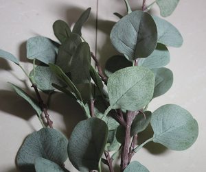 Guirlande artificielle d'eucalyptus ver, 1 pièce, longues feuilles argentées, plantes à feuillage, fausses Branches en plastique, Branches vertes, buste - Product Image 4
