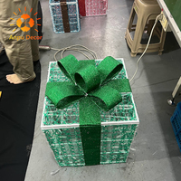 Grande boîte cadeau de Noël 3d led/ours polaire/parapluie/renne/décoration d'aile led motif lumières pour rue