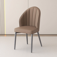Chaise de salle à manger moderne en velours coloré, avec structure métallique et revêtement moelleux, pour salon et chambre à coucher, vente en gros