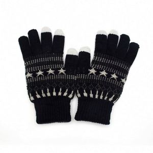 Vente directe d'usine, gants d'hiver en tricot jacquard pour adultes à écran tactile - Product Image 4