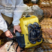 Sac à dos unisexe imperméable pour activités nautiques avec doublure TPU, séparation sec-humide, double bretelles, idéal pour la plage, la plongée et la natation